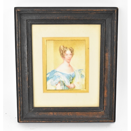 160 - Thomas Marshall (1788-1874) British 
a miniature portrait on ivory of Mrs Francis Harries, signed lo... 