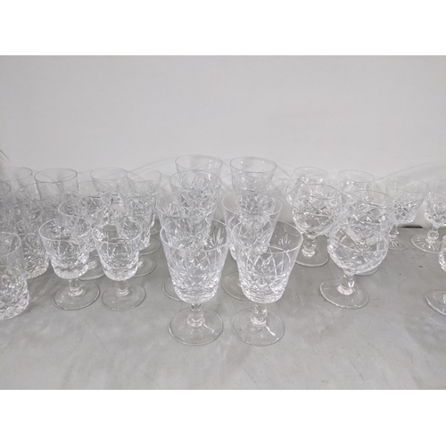 306 - A collection of cut glass and original crystal, Sherry, Brandy, Whisky, candlesticks, domestic glass... 