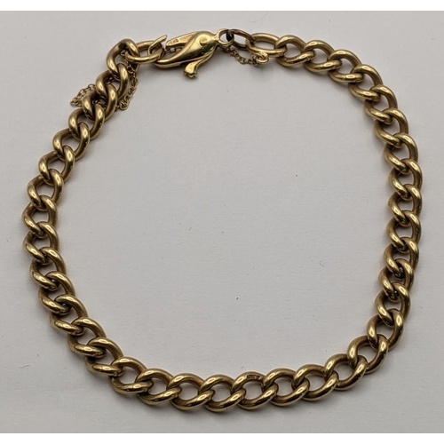 36 - A 9ct gold curb link bracelet, total weight 18.1g
Location: CAB4