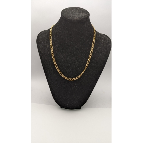 37 - A 9ct gold Figaro link necklace, total weight 9.4g
Location: CAB1