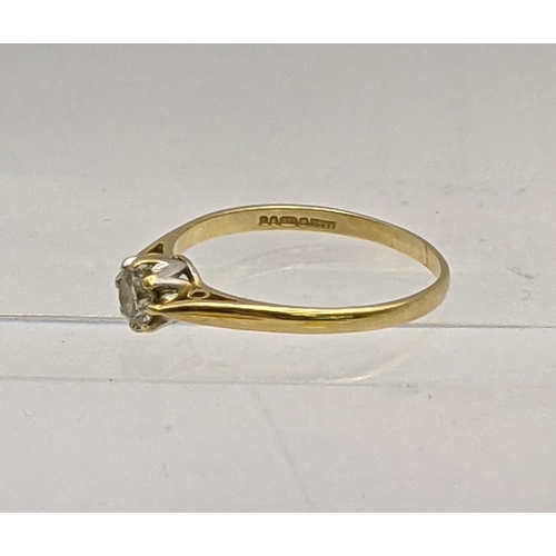 48 - An 18ct gold diamond solitaire ring, 
Location: RING