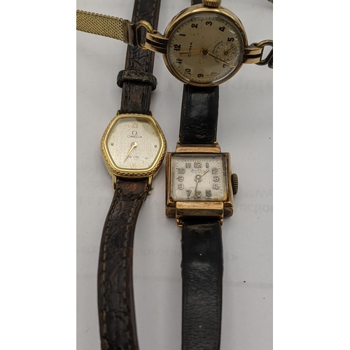 22 - Three ladies watches to include a Cyma, a Bentima Star and an Omega De Ville
Location: CAB1