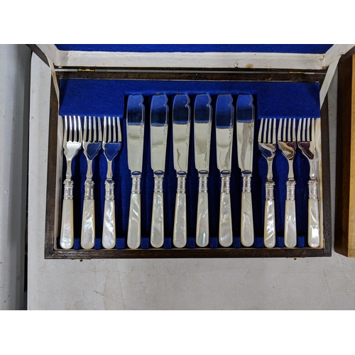 249 - Set of mother of pearl handled knives and forks
Location: 3.2