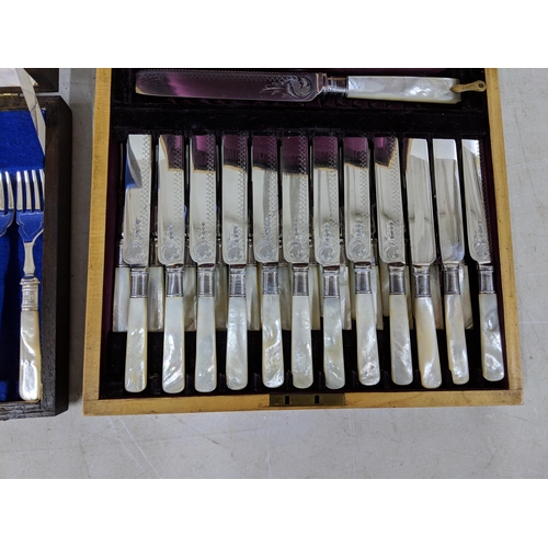 249 - Set of mother of pearl handled knives and forks
Location: 3.2