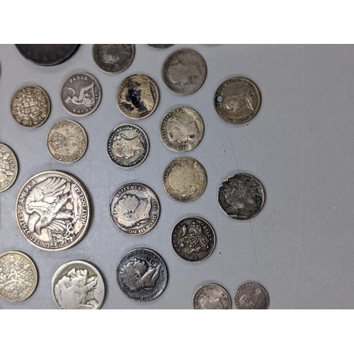 384 - Mixed coins of interest to include 1815 Bank token 3 Shilling, Maundy coinage, George III, 1795 penn... 