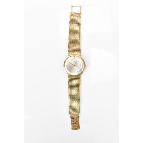 2 - An Eterna-Matic Centenaire, automatic, gents, 9ct gold wristwatch, circa 1960s, having a silvered di... 