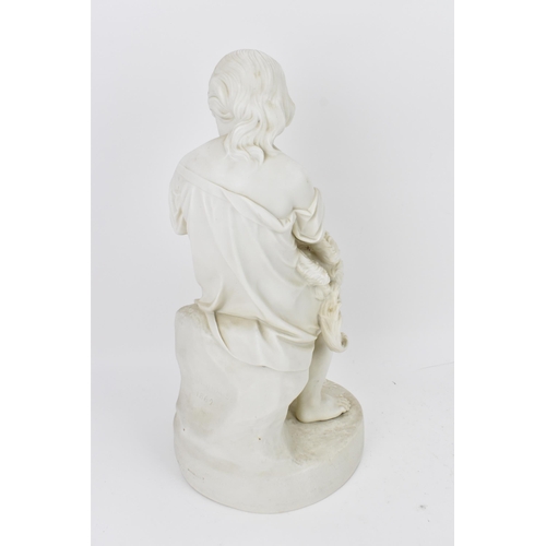 201 - A late 19th century Copeland parian sculpture by Joseph Durham, circa 1869, 'Go to sleep', modelled ... 