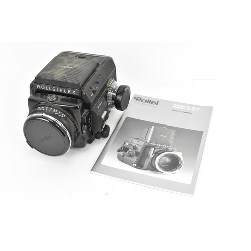 221 - A Rolleiflex SL 66 SE film SLR camera, with Planar 1:2,8 f=80mm lens, Nr 8108469, in black with buil... 