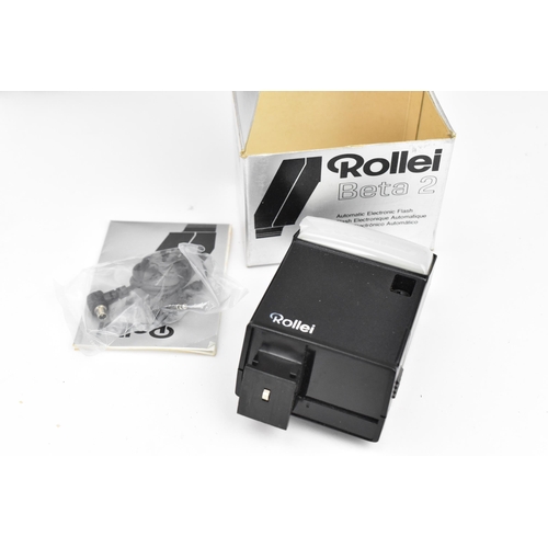 239 - A collection of Rollei photography equipment, to include a prism finder for TLR camera in leather po... 