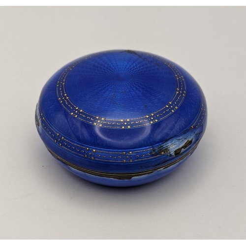 425 - An early 20th century silver 925 Guilloche enamel trinket box by Gustav Gaudernack for David Anderso... 