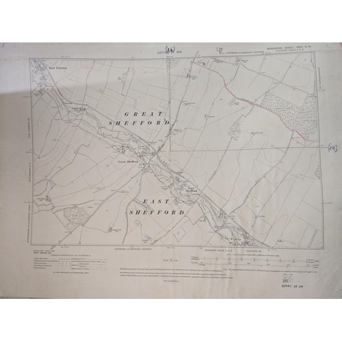 495 - Approx 60 A2 street maps, mainly 1913 and 1914 edition reprints showing areas in and around Berkshir... 