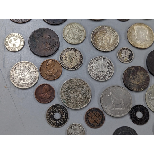 510 - Mixed coins of interest to include 1934 Palestine 10-Mils, 1927 One-Mil, USA 1935 Mercury Dime, 1928... 