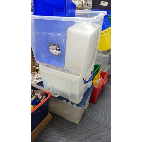 493 - A quantity of plastic storage boxes Location:A2M