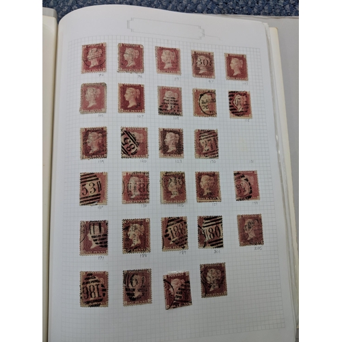 386 - 2 stamp albums of British stamps comprising Queen Victorian Penny Reds, used and mint examples, and ... 