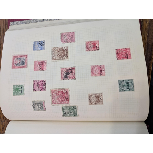 525 - Two albums of stamps from around the world to include Penny Black, penny reds and mixed commonwealth... 