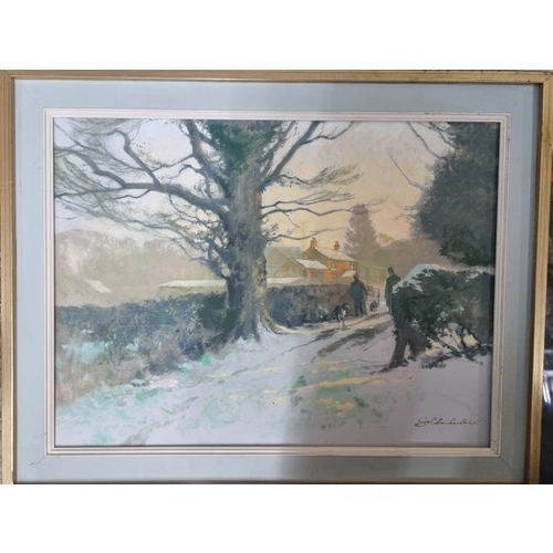 296 - John Chamberlain - a group of framed and unframed landscape oil paintings and prints to include The ... 