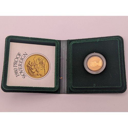 126 - United Kingdom - Elizabeth II (1952 -2022), 1980, proof Sovereign in Royal Mint presentation case