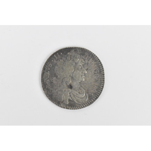 172 - Wreck coins - H.M.S. Association - Charles II (1660-1685), Halfcrown dated 1680, Third Laureate and ... 