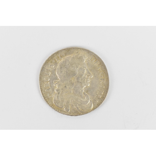 173 - Wreck coins - H.M.S. Association - Charles II (1660-1685), Halfcrown dated 1681, Fourth Laureate and... 