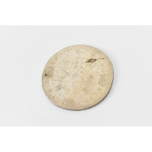 173 - Wreck coins - H.M.S. Association - Charles II (1660-1685), Halfcrown dated 1681, Fourth Laureate and... 