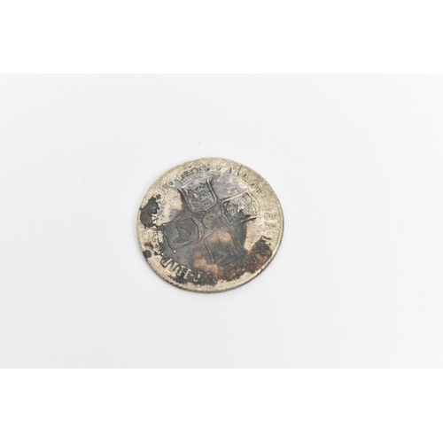 175 - Wreck coins - H.M.S Association - James II (1685-1688), Halfcrown dated 1687, First Laureate and dra... 