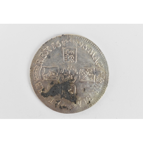 182 - Wreck coins - H.M.S. Association - William III (1689 -1702), Crown, dated 1696, First Laureate and d... 