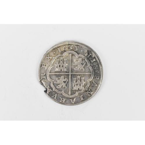 184 - Wreck coins - H.M.S. Association - Spain - Philip IV (1621-1665) 8 Reales, Spanish shield to centre,... 