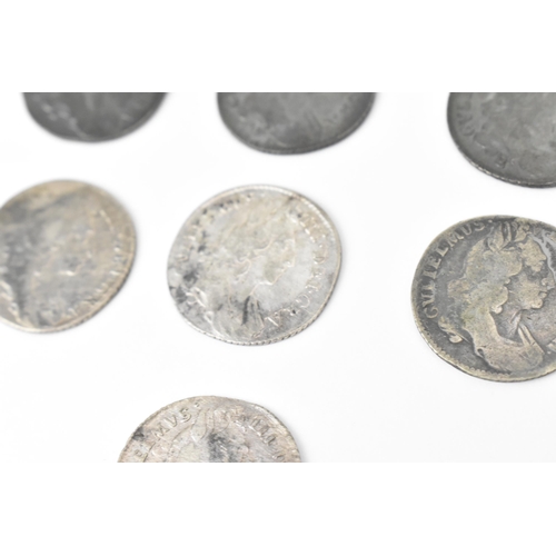 190 - Wreck coins - reputedly H.M.S Association - William III (1689-1702) Sixpence, a group of seven dated... 