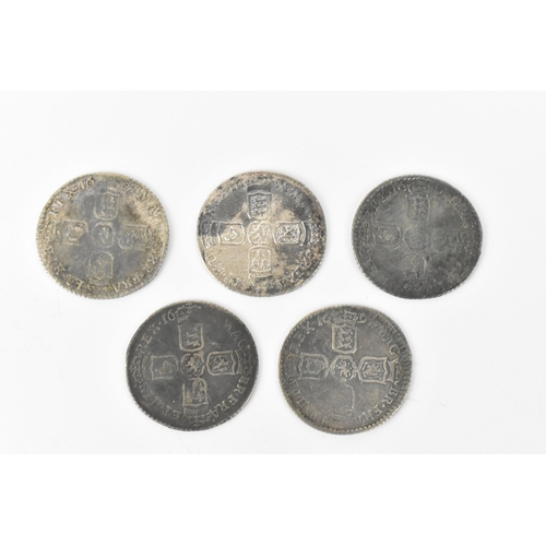 191 - Wreck coins - reputedly H.M.S Association - William III (1689-1702), Sixpence, mixed dates to includ... 