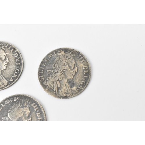 192 - Wreck coins - reputedly H.M.S Association - William III (1689-1702) Sixpence, a group of five sixpen... 