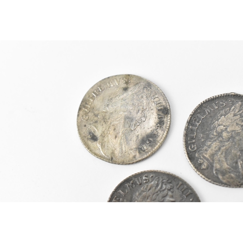 194 - Wreck coins - reputedly H.M.S Association - William III (1689-1702), Shillings, a group of five 1696... 