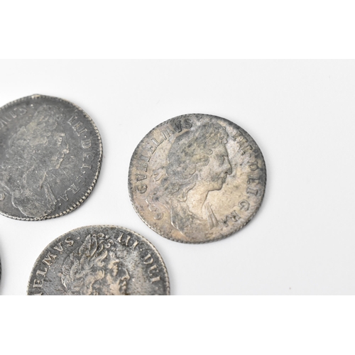 194 - Wreck coins - reputedly H.M.S Association - William III (1689-1702), Shillings, a group of five 1696... 