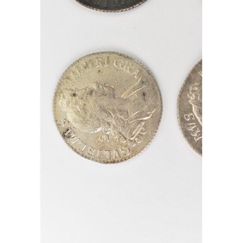 196 - Wreck coins - reputedly H.M.S Association - William III (1689-1702), Shillings, a group of four date... 