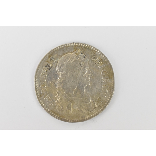 199 - Wreck coin - reputedly H.M.S Association - Kingdom of England - Charles II (1600-1685), Halfcrown, d... 