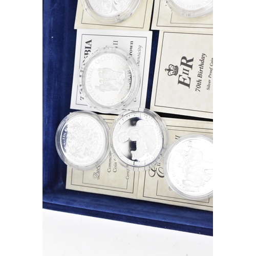 226 - A collection of 22 Elizabeth II silver proof coins, to include 70th Birthday examples, 1997 Chinese ... 