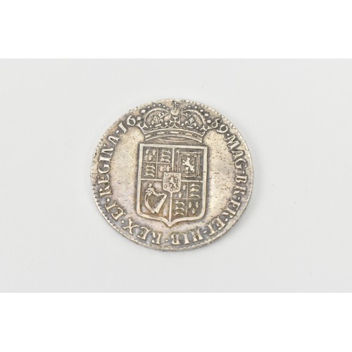 233 - Kingdom of England - William and Mary (1689-1694), Halfcrown, dated 1689, first laureate conjoined b... 