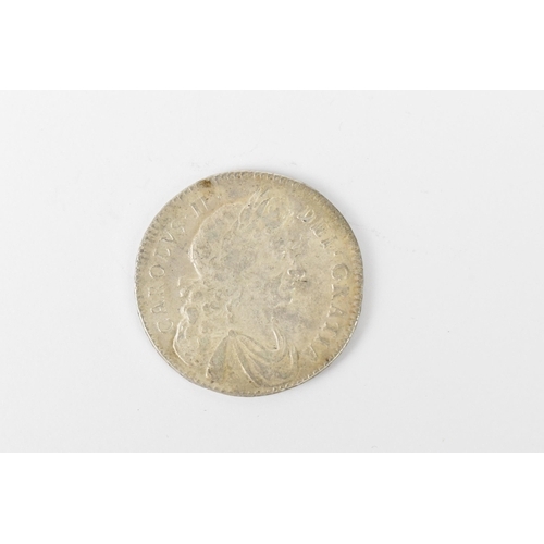 204 - Wreck coin - reputedly H.M.S Association - Kingdom of England - Charles II (1600-1685), Halfcrown, d... 