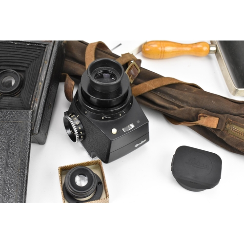 237 - A selection of Rollei camera equipment, to include a Rollei SL66 metered chimney / loupe finder, a R... 