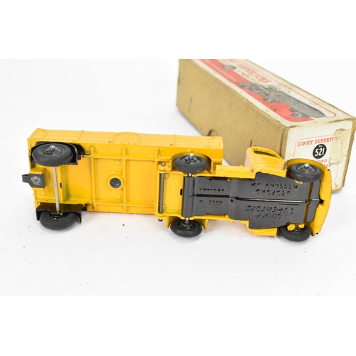 253 - A Dinky Supertoys 521 Bedford Articulated Lorry, yellow body, black wings/wheel hubs, in original ca... 