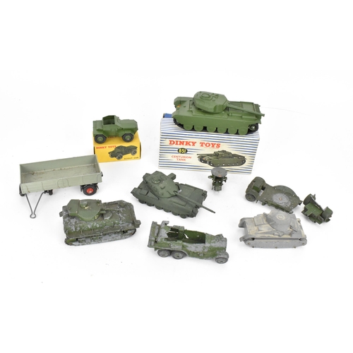 258 - A collection of vintage Dinky Toys diecast models of Military interest, to include a boxed 651 Centu... 