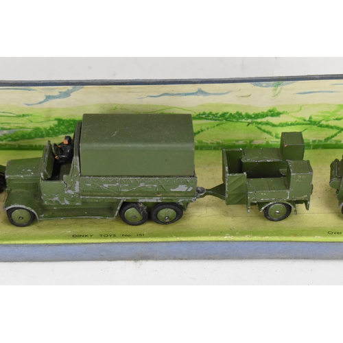 259 - A Dinky Toys Military Royal Tank Corps Medium Tank Set 151, comprising Medium Tank, 151b Transport W... 