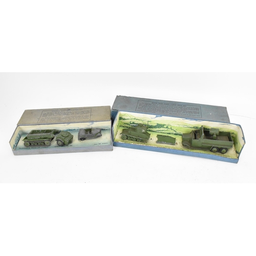 260 - Two boxed Dinky military diecast models sets, both incomplete or mis-completed, in cardboard boxes f... 