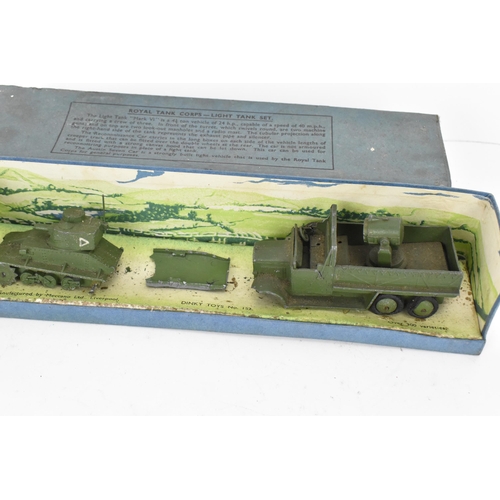 260 - Two boxed Dinky military diecast models sets, both incomplete or mis-completed, in cardboard boxes f... 