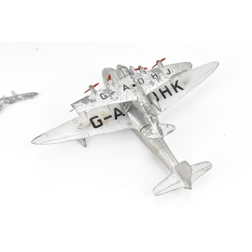 261 - A Dinky Pre-War 63 Mayo Composite Aircraft - finished in silver, red propellers, -G-A DHK and G-A DH... 