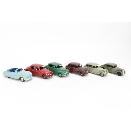 264 - A collection of vintage Dinky diecast cars, to include an Austin Atlantic in blue, a Green Morris Ox... 