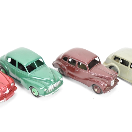 264 - A collection of vintage Dinky diecast cars, to include an Austin Atlantic in blue, a Green Morris Ox... 