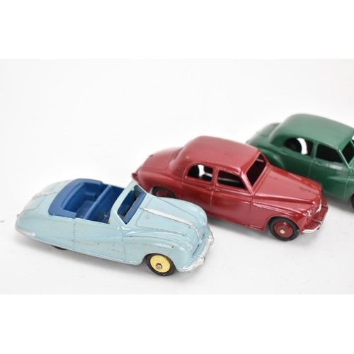 264 - A collection of vintage Dinky diecast cars, to include an Austin Atlantic in blue, a Green Morris Ox... 