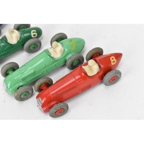 265 - A small collection of Dinky racing cars, to include a 234 Ferrari in blue and yellow, a 232 Alfa Rom... 