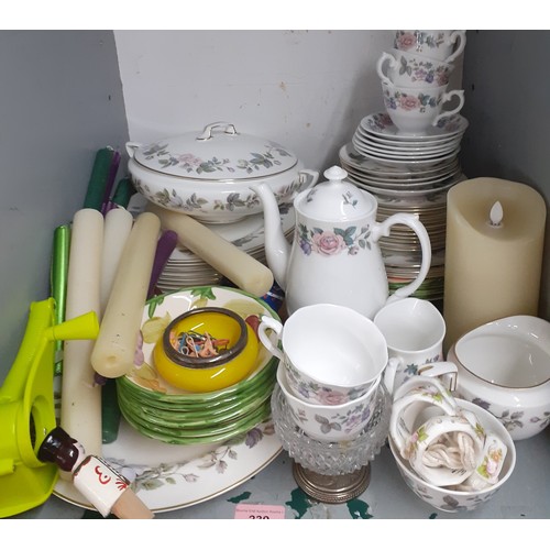 239 - WITHDRAWN
A quantity of 20th Century household items to include a Royal Grafton tea set. Location:LW... 