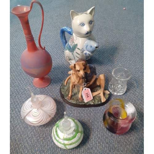 254 - A Royal Doulton figural group 'Buddies' HN number 2546 and other collectables to include art glass a... 